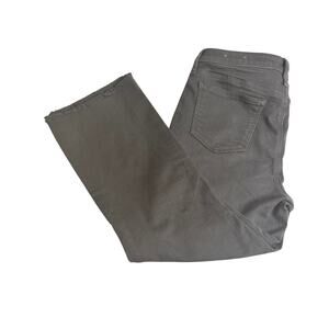 Chico's So Slimming Girlfriend Kick flare black denim jeans raw hem Sz 1P US 8P